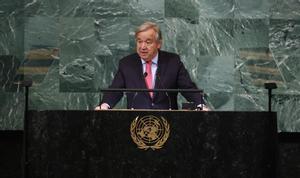 El Secretario generals de las Naciones Unidas, Antonio Guterres, en su discurso de apertura de la Asamblea General de Naciones Unidas.