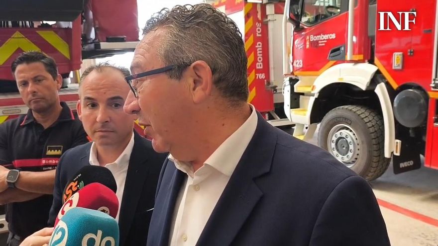 Declaraciones de Toni Pérez sobre las nuevas instalaciones del Parque de Bomberos de San Vicente
