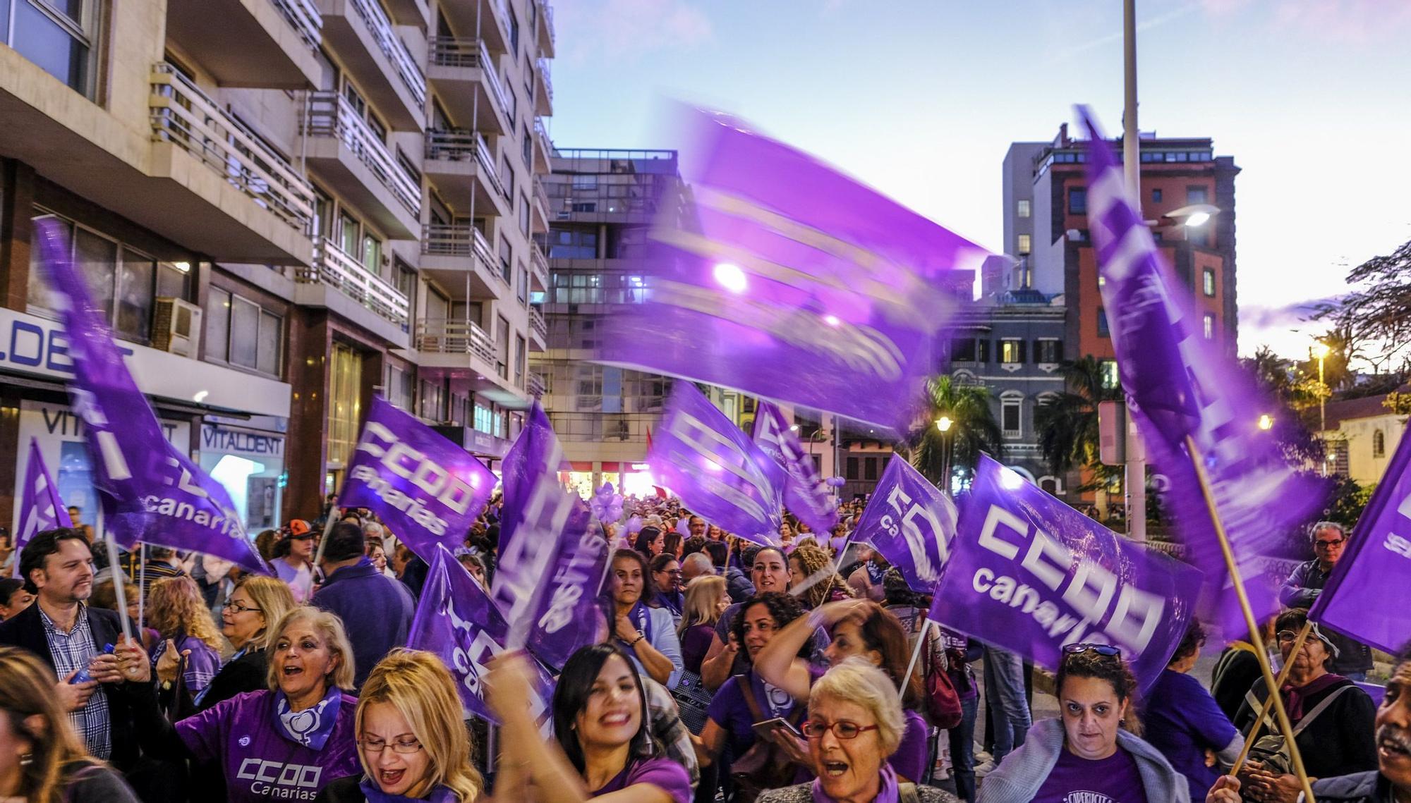 Manifestación por el 8M en Las Palmas de Gran Canaria