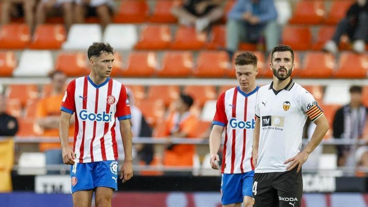 Gayà, contra el Girona.
