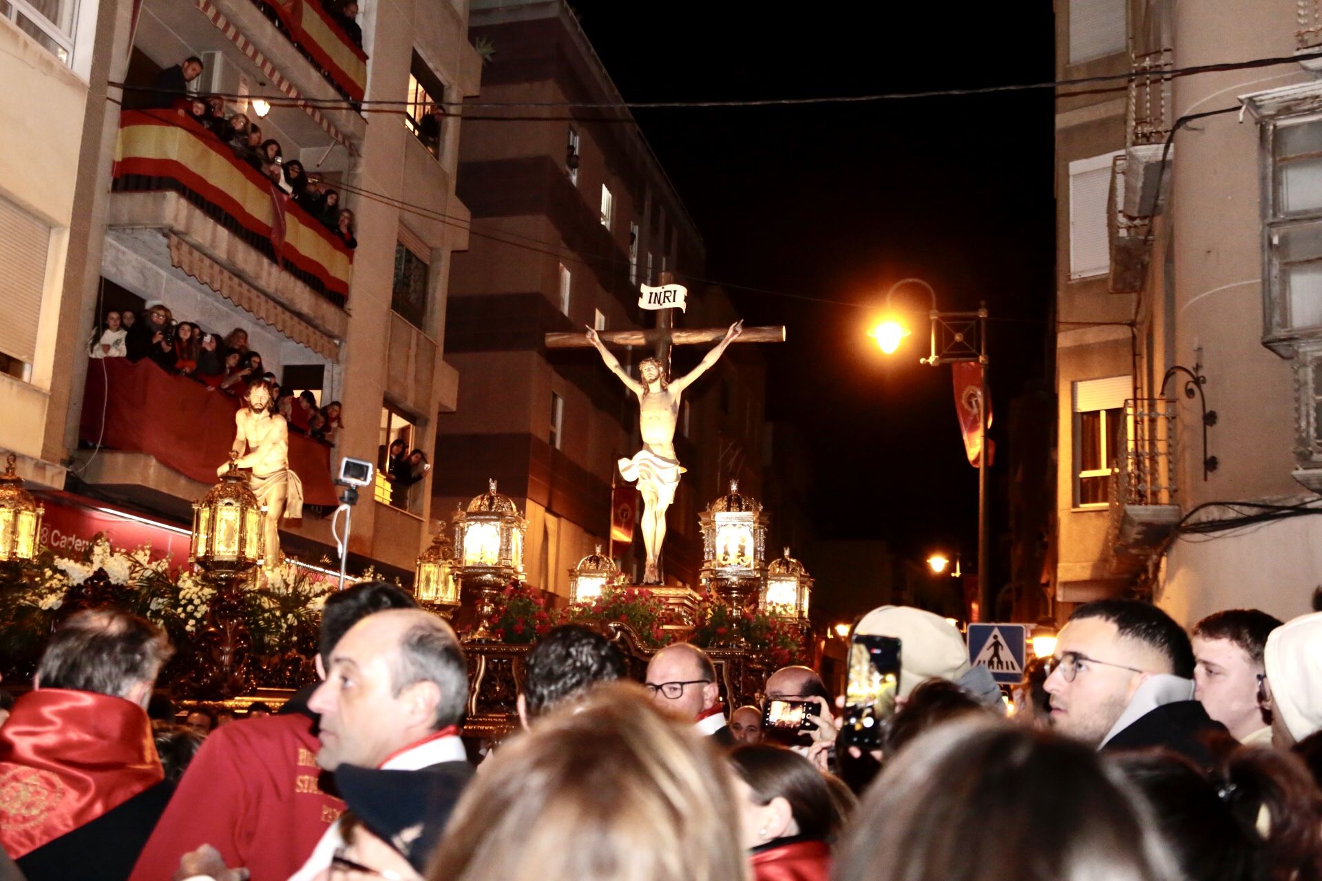 Imágenes del encuentro de las tres imágenes de la Archicofradía del Cristo de la Sangre de Lorca