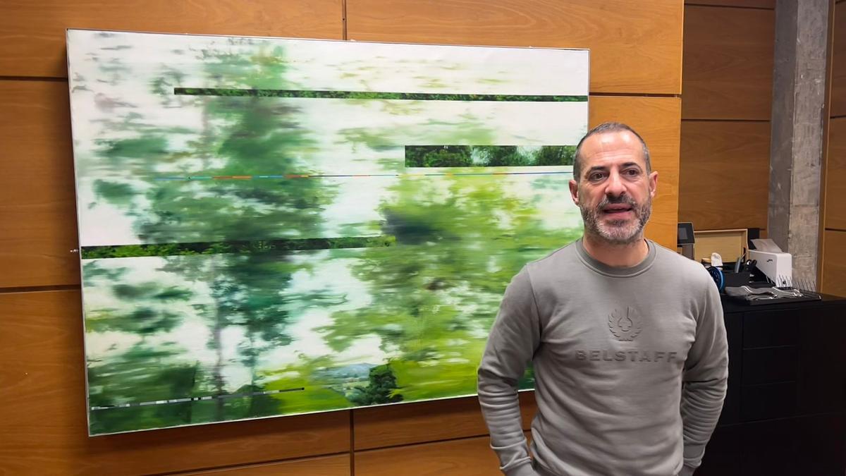 Ángel García, en el Ayuntamiento de Siero