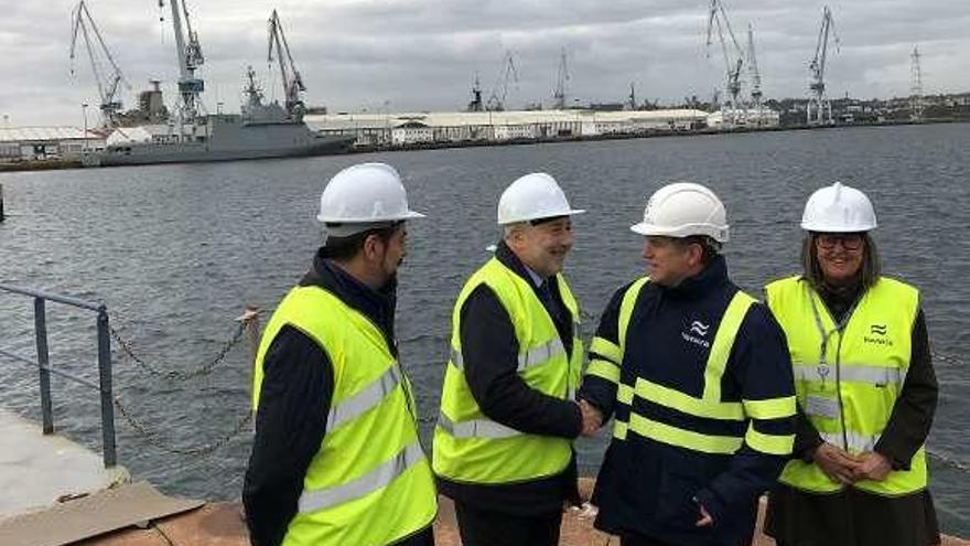 Losada, ayer en su visita a Navantia en Ferrol.