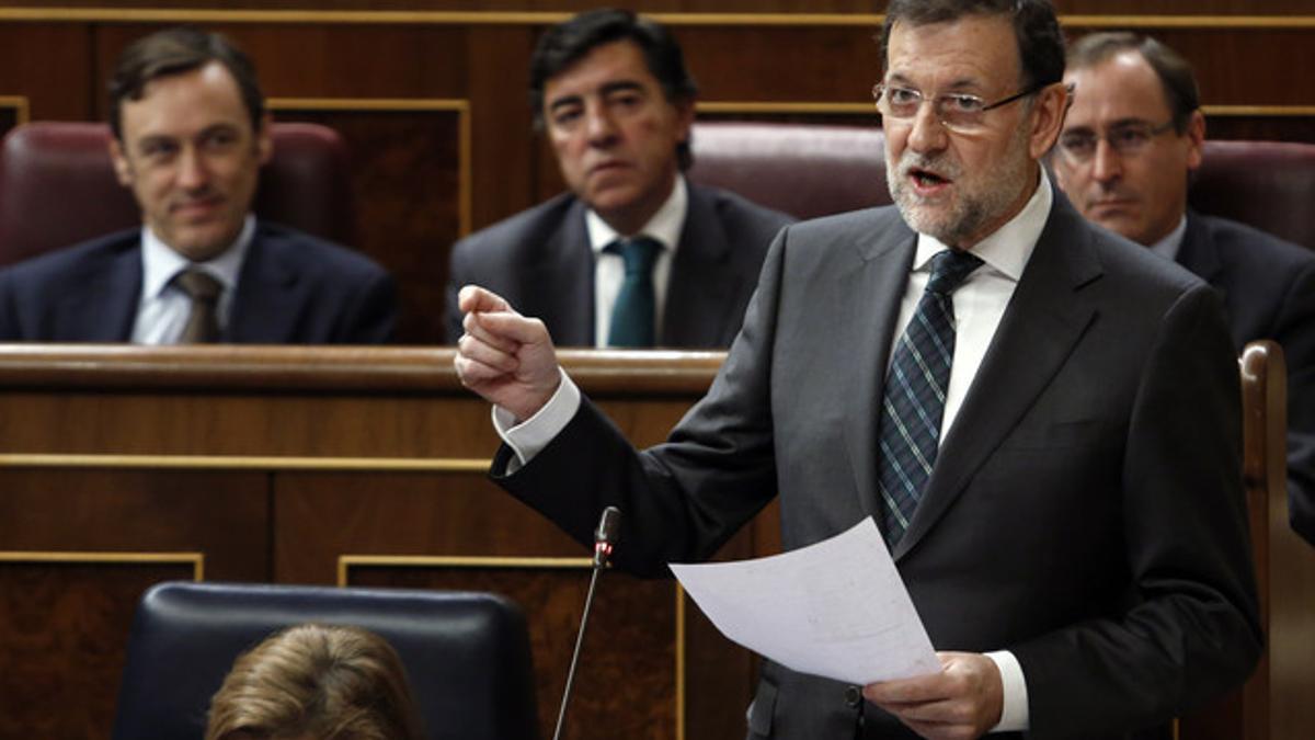 Mariano Rajoy, este miércoles, en el Congreso.