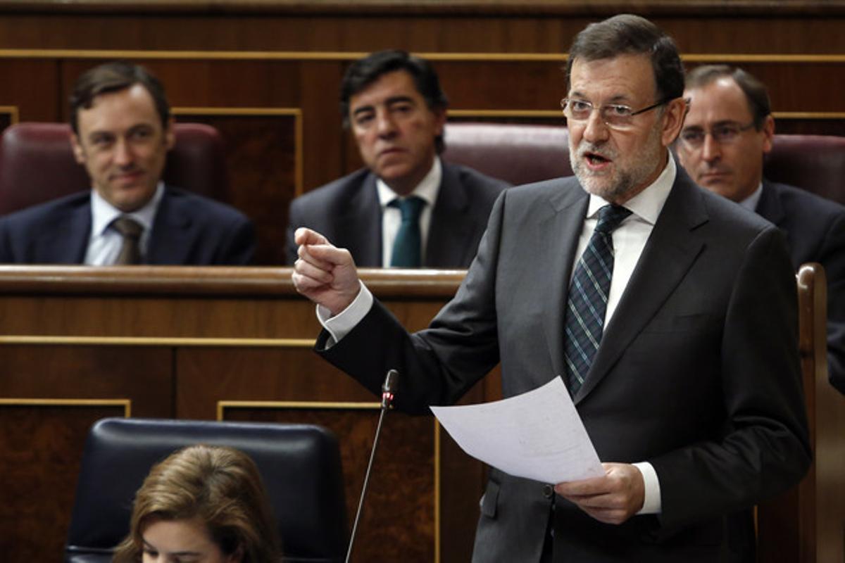 Mariano Rajoy, aquest dimecres, al Congrés.