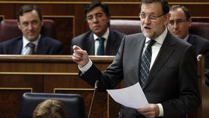 Mariano Rajoy, aquest dimecres, al Congrés.