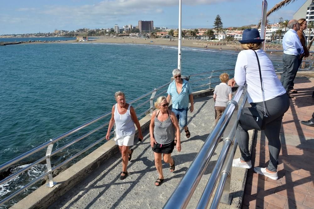 Inicio de las obras del paseo marítimo que unirá las playas de San Agustín con la de Las Burras.