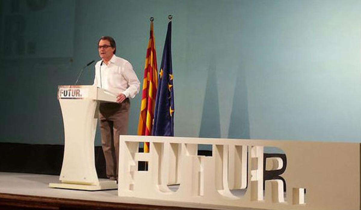 Artur Mas, durant el seu discurs a Molins de Rei, aquest dissabte.