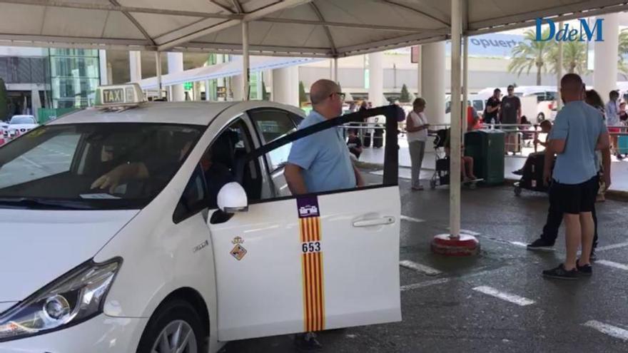 Paro total de taxis en Baleares