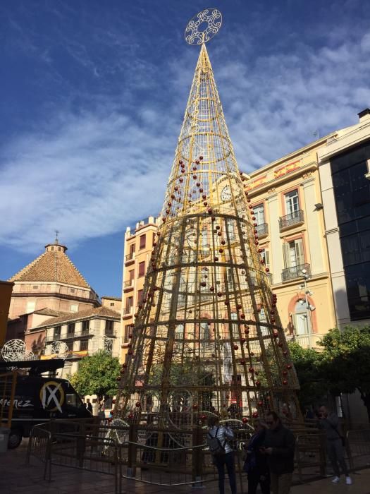 Luces de Navidad en el Centro de Málaga.