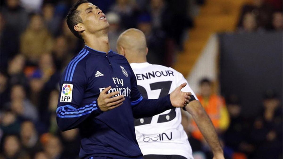 Cristiano acabó frustrado aquel duelo de Mestalla