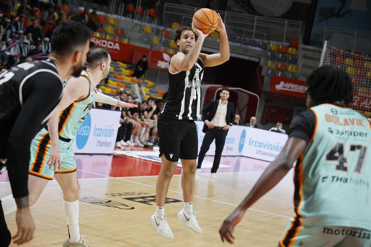 Isaiah Rivera, del Caesa Cartagena, durante un partido en el Palacio esta temporada.