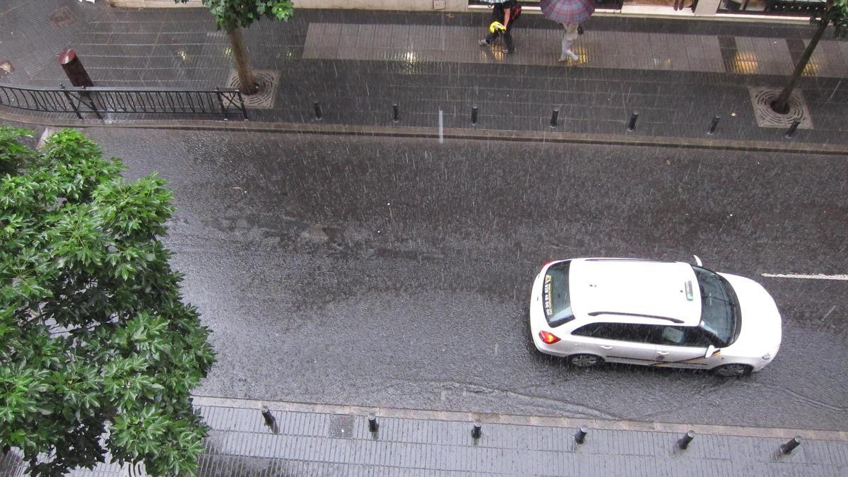 Precipitaciones en Las Palmas de Gran Canaria el pasado mes de octubre.