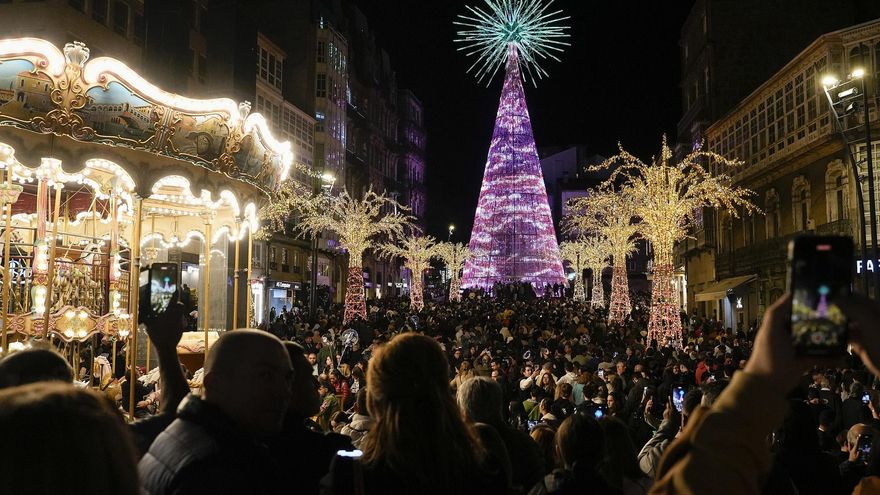Los nuevos «photocall» de la Navidad de Vigo