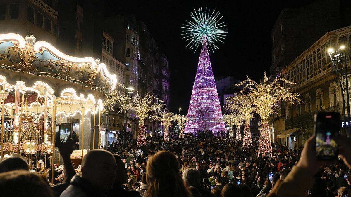 Los nuevos «photocall» de la Navidad de Vigo