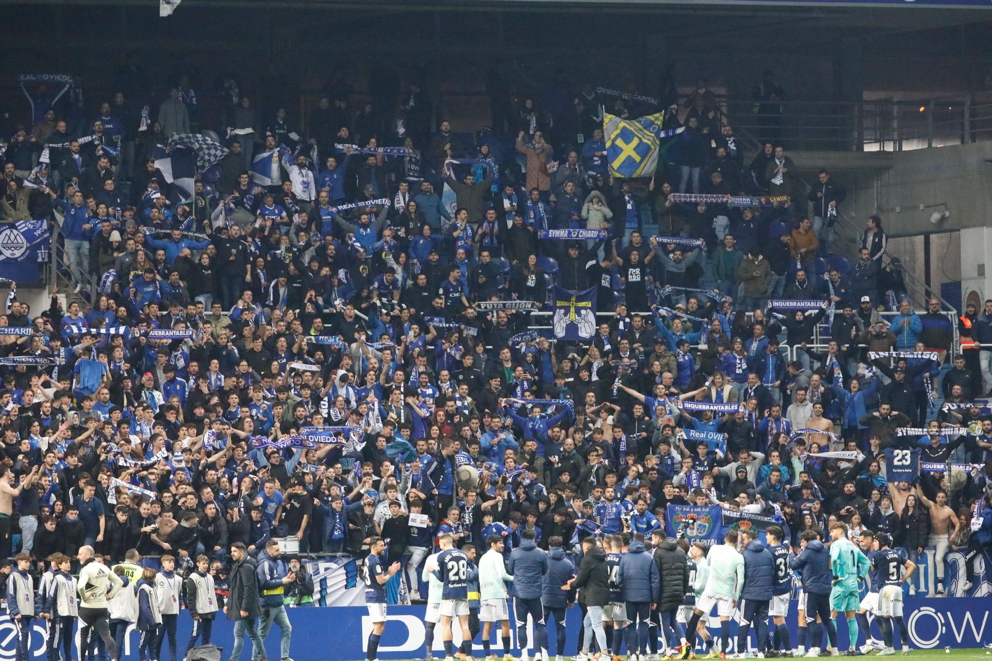 En imágenes: así se vivió el derbi en el Tartiere