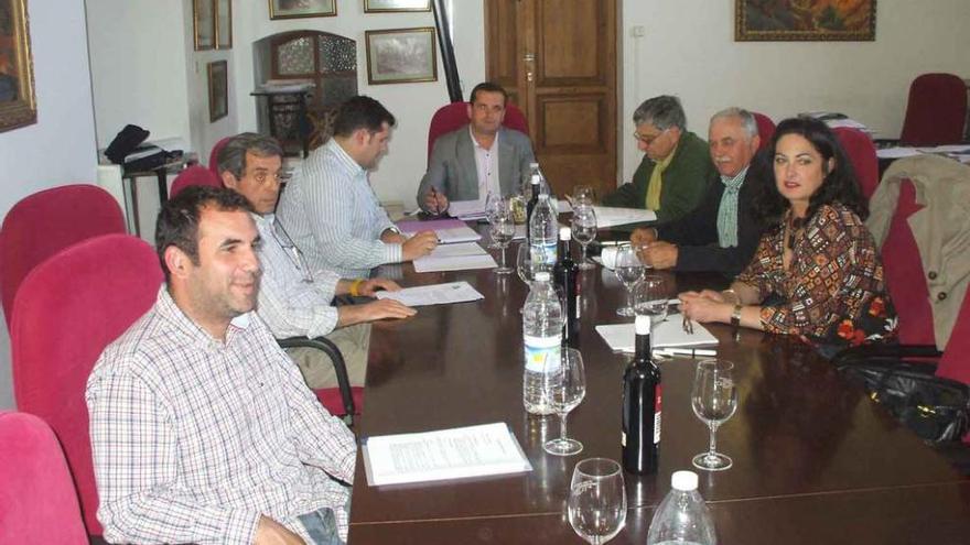 Amancio Moyano (al fondo) preside una de las sesiones plenarias del Consejo Regulador. Foto