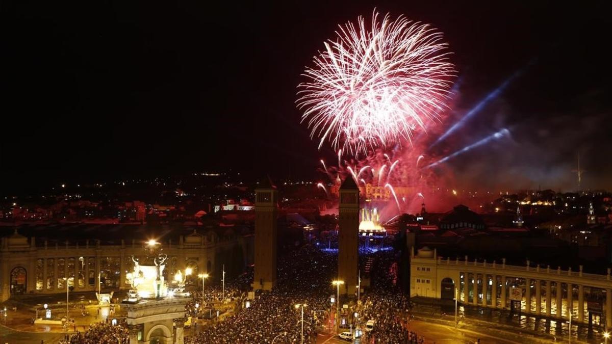 Imagen del Piromusical de la Mercè