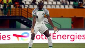 Osimhen, la estrella del Nápoles, está jugando con Nigeria la Copa de África
