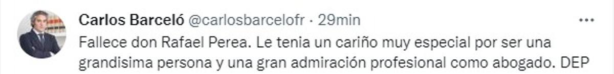 Abogados como Carles Barceló recuerdan su figura profesional y su talante personal