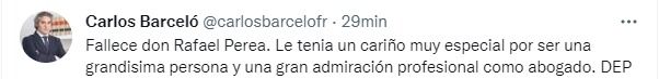 Abogados como Carles Barceló recuerdan su figura profesional y su talante personal