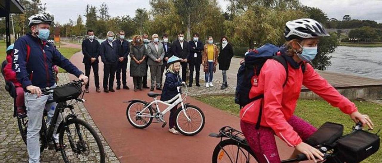 Presentación del servicio transfronterizo de bicicletas compartidas, a finales de 2020.