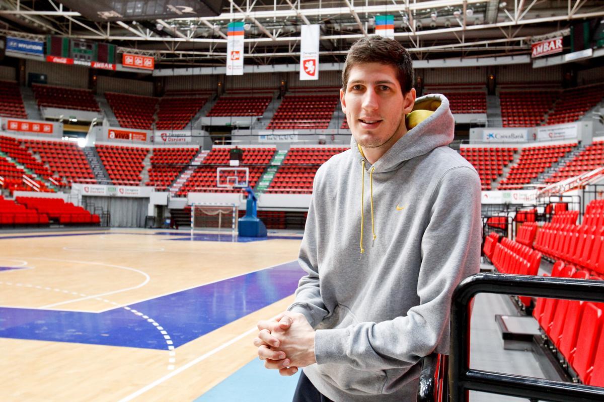 04/03/2014ZARAGOZAENTREVISTA A DAMJAN RUDEZ, ALERO DEL CAI ZARAGOZA.BALONCESTO. EQUIPOS. CAI ZARAGOZA.CHUS MARCHADORCAMARA DIGITAL. BALONCESTO. EQUIPOS. CAI ZARAGOZA.