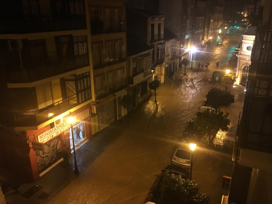 Fuerte tormenta en Málaga