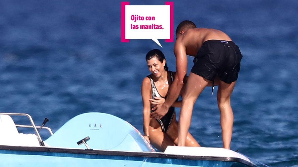 Kourtney Kardashian y su chico, de aventuras en una barca de pedales