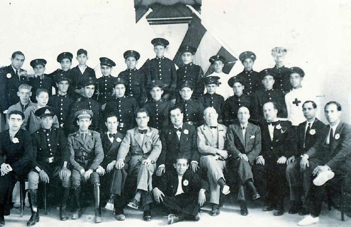La agrupación de Cruz Roja Elda en el año 1935.