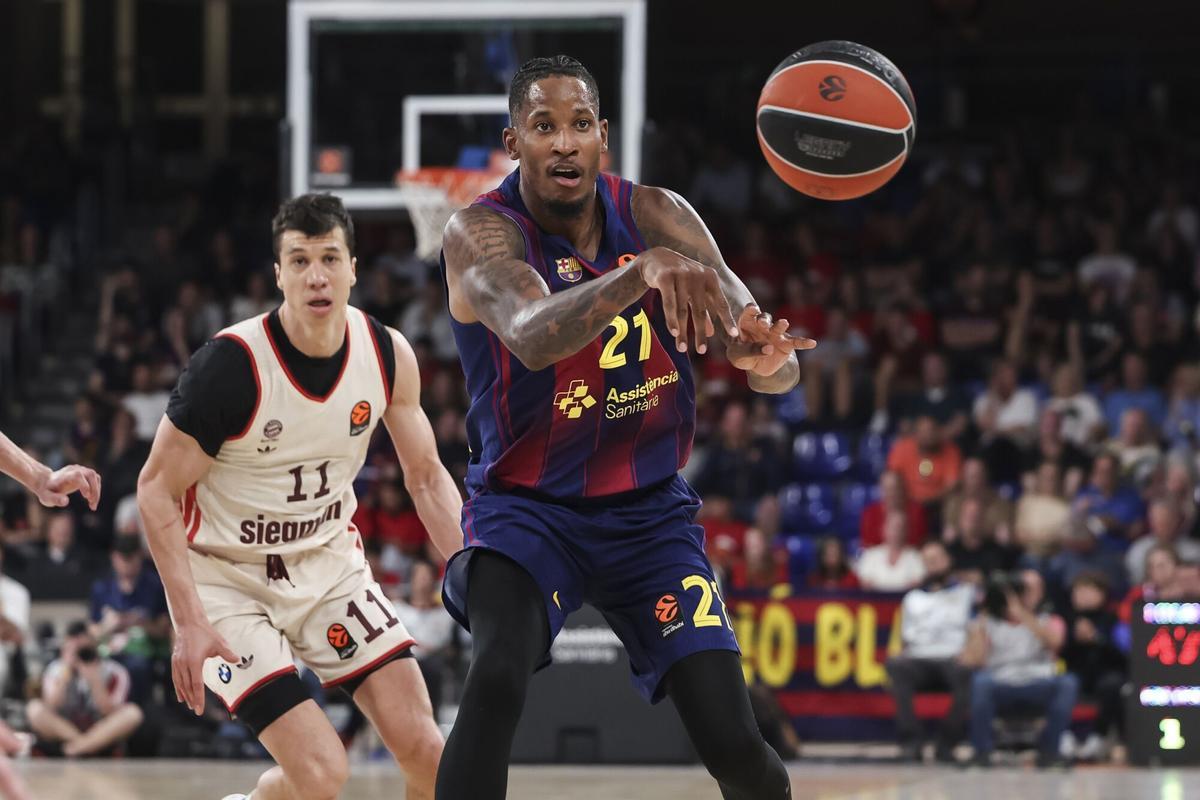 17/04/2026 Will Clyburn (Barça) en el partido de Euroliga contra el FC Bayern Munich en el Palau Blaugrana, el 17 de abril de 2026 DEPORTES JAVIER BORREGO/AFP7/EUROPA PRESS