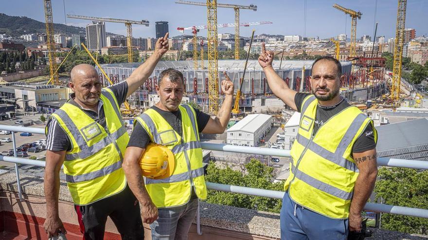 La Generalitat investiga a empresas por traer sin contrato trabajadores de Rumanía para las obras del Camp Nou