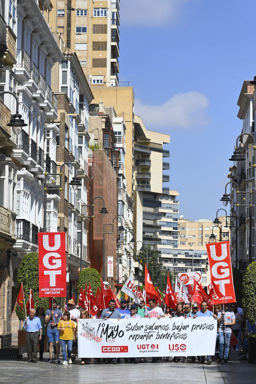 Las imágenes de la manifestación del Primero de Mayo en Cartagena