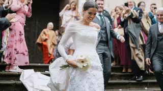 El 'sí quiero' de la extremeña Teresa Furquet con un impresionante vestido de Lorenzo Caprile