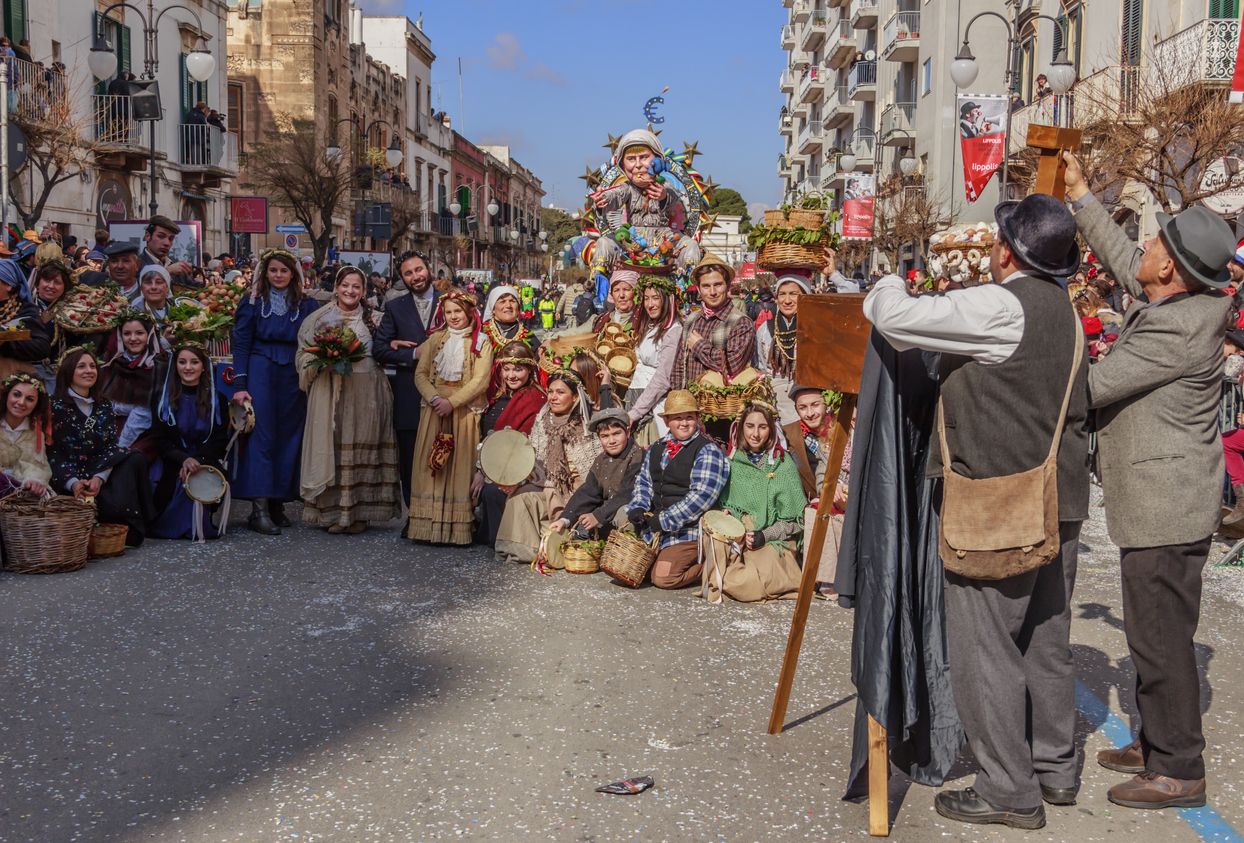 El carnaval de Putignano es uno de los más largos y más coloridos del viejo continente.