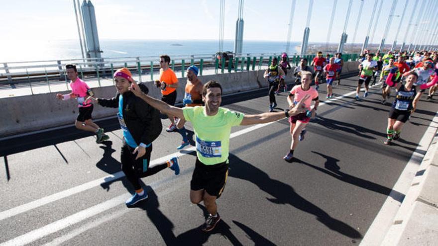 El exmadridista Raúl González Blanco, durante la última Maratón de Nueva York.