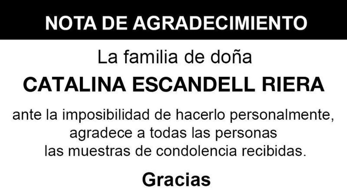 Nota Catalina Escandell Riera