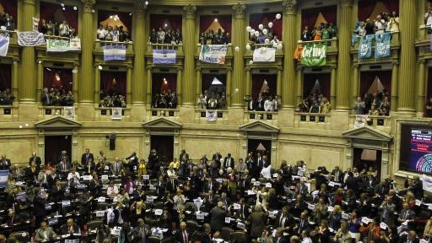 La sesión en el Congreso argentino.