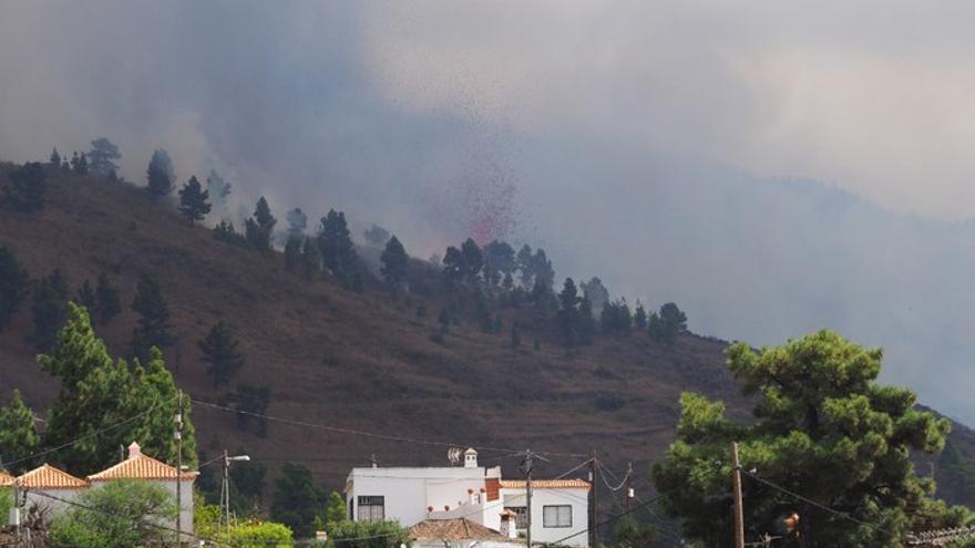 Erupción del volcán de La Palma en Cabeza de Vaca, Cumbre Vieja