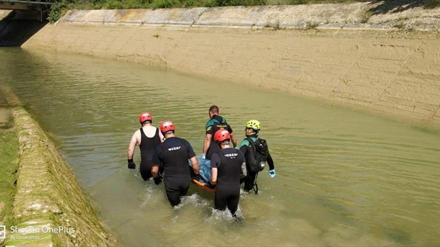 Hallado en el canal de Bardenas el cadáver del hombre desaparecido