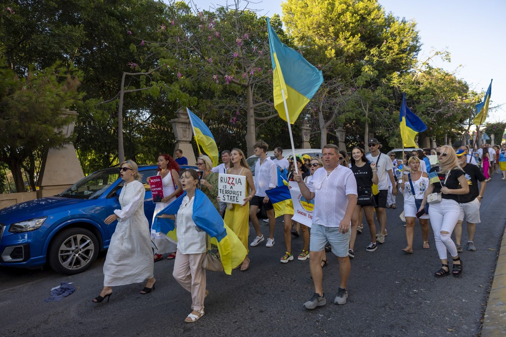 Celebración del aniversario de la independencia de Ucrania en las calles de Torrevieja y el Parque de las Naciones