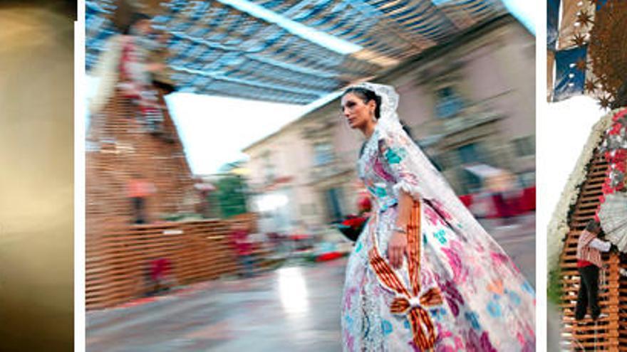 La ciudad de Valencia se llena de falleras en el primer días de ofrenda