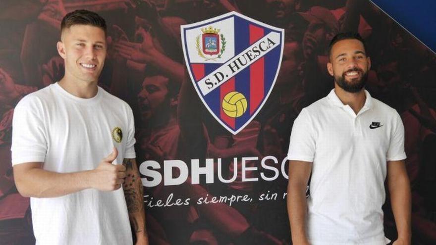 Ivi López y Cristo González esperan crecer junto a la SD Huesca