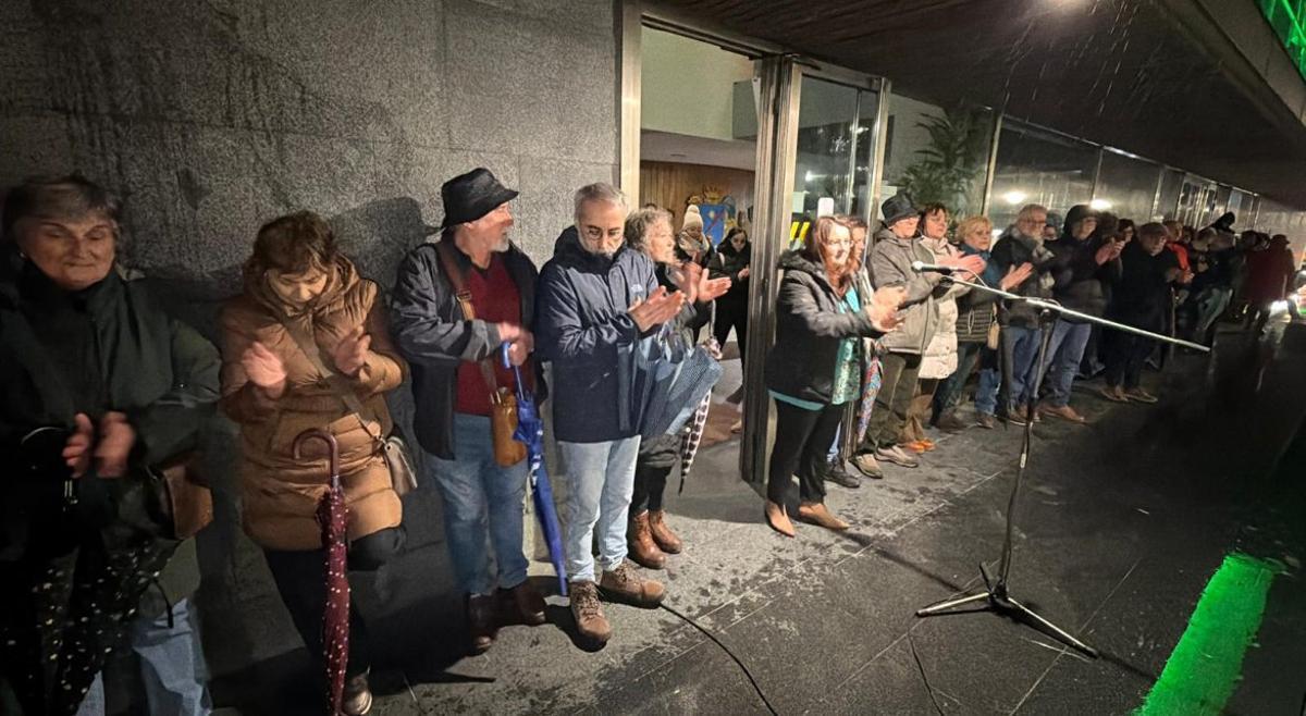 Concentración en Cangas.