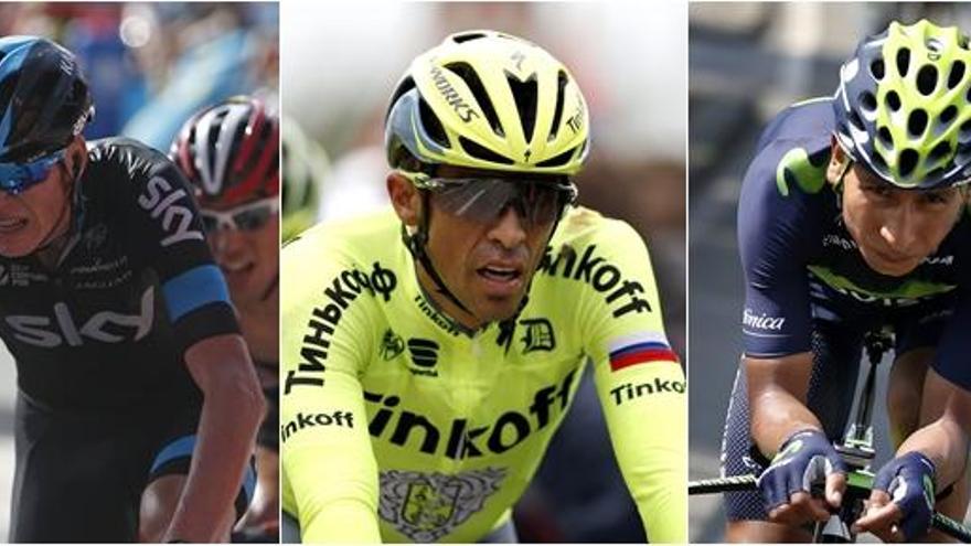 Froome, Contador y Quintana, los grandes favoritos.