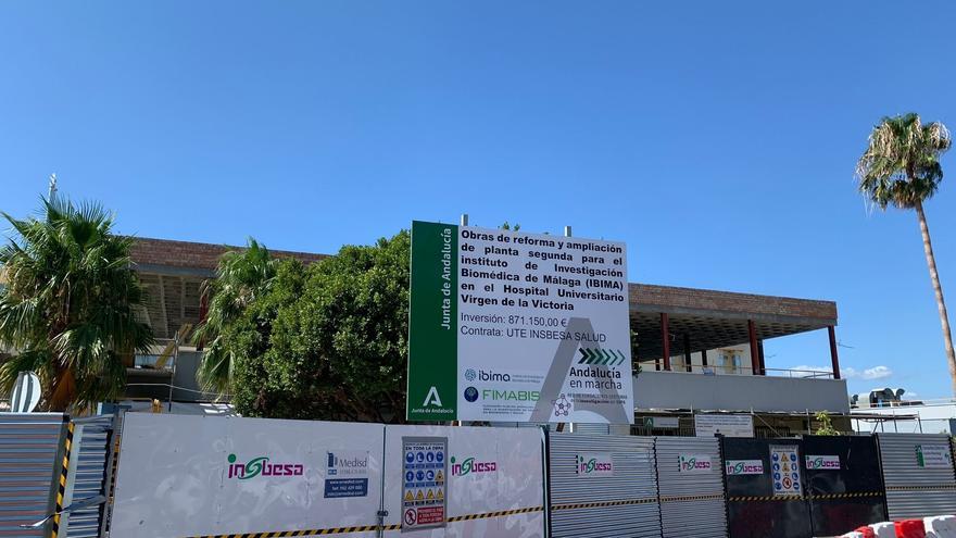 Obras del nuevo laboratorio del Ibima de Málaga