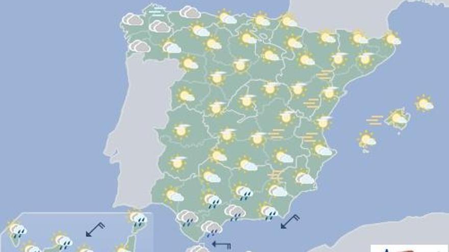 Cielos nubosos y lluvias en el norte de Canarias