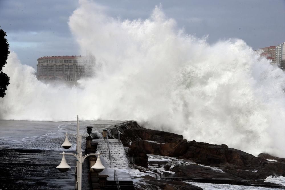 Temporal de viento en A Coruña