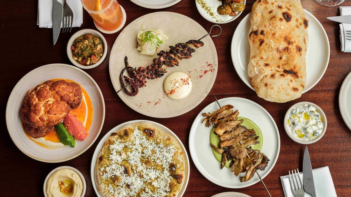 Varios de los platos del restaurante Lora, en el Hotel SLS.