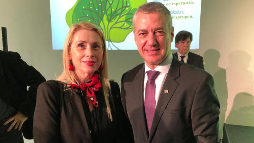 Lucía Jiménez e Íñigo Urkullu, en la Fundación.